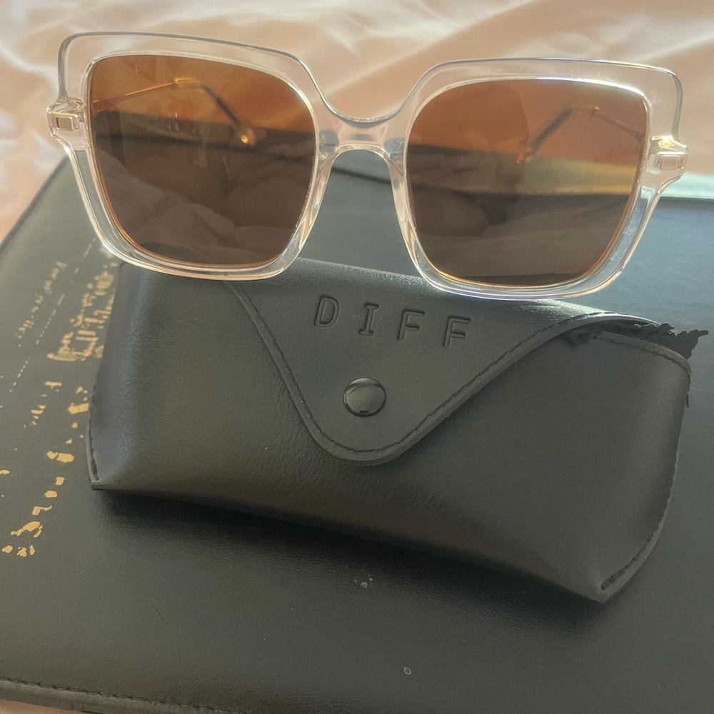 Clear and Brown Sunglasses